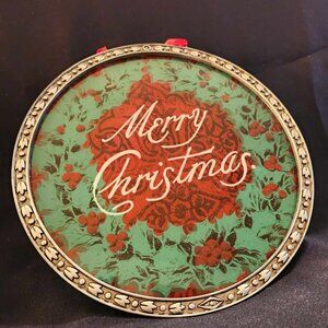 Merry Christmas - stained glass look decoration NWT